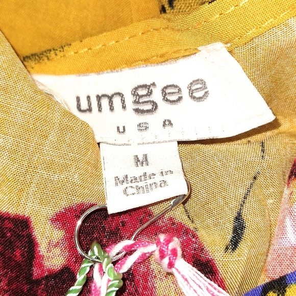 Umgee Maxi Dress Short Bell Sleeves Size M - Picture 8 of 15